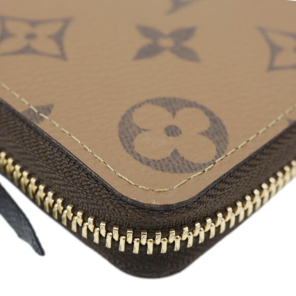 Louis Vuitton  Clemence Reverse Monogram Canvas Zippy Wallet Brown - Picture 8 of 11